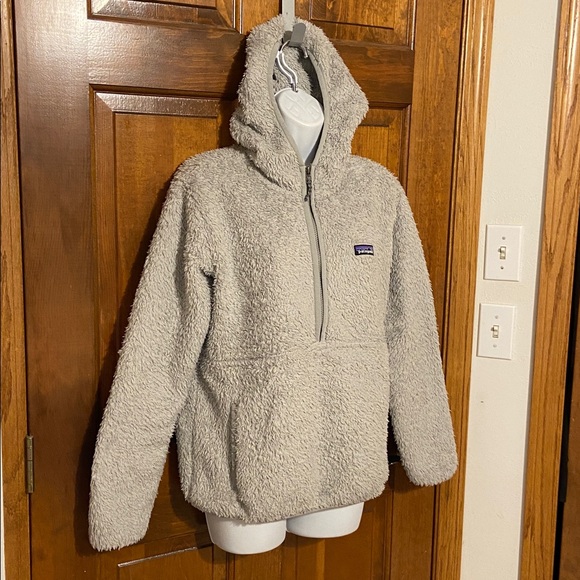 Patagonia Women's Los Gatos Hooded Pullover light grey 1/2 Zip Outdoors Medium - Picture 2 of 11